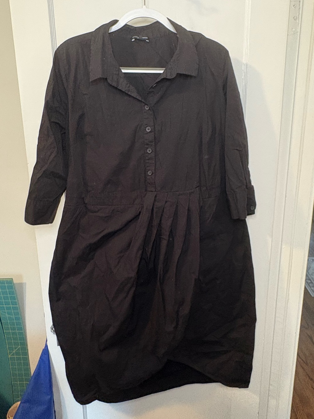 Universal Standard x Danielle Brooks Shirt Dress Workwear Women Black M_18-20
